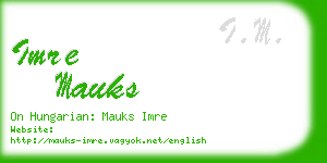 imre mauks business card